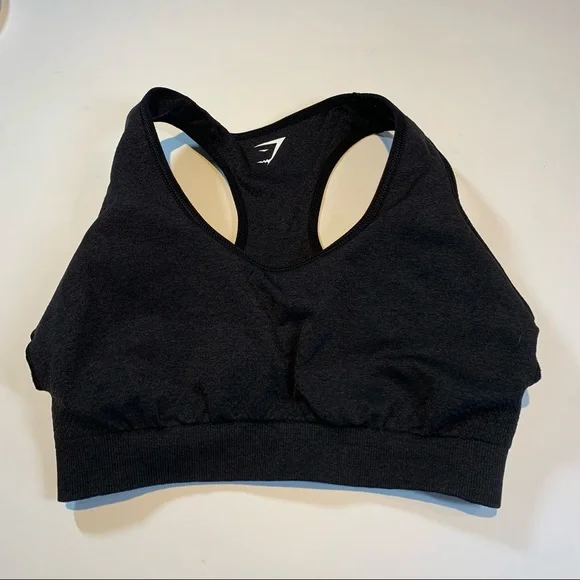 Gymshark dark grey Racerback sports bra - Picture 5 of 7